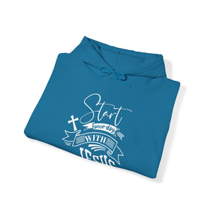 Start your day with Jesus - Unisex Hoodie