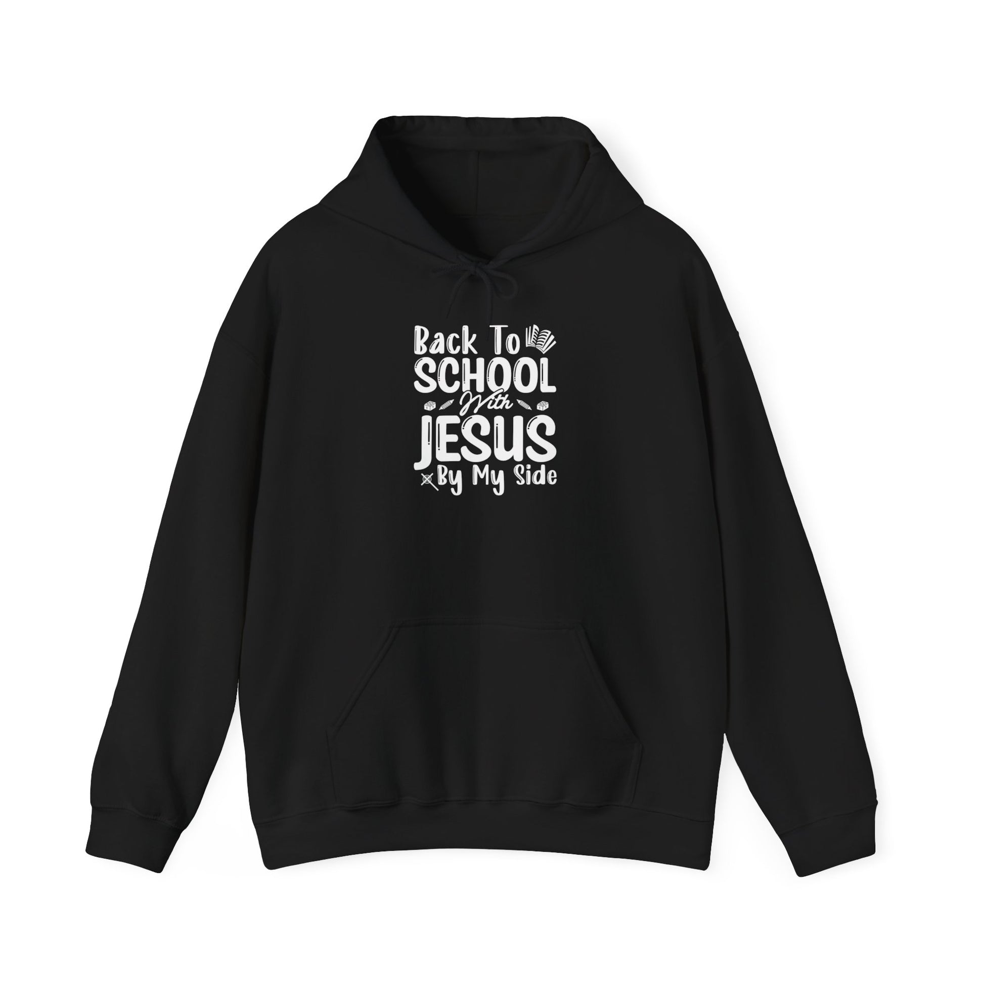 Back To School With God On By Side - Unisex Heavy Blend™ Hooded Sweatshirt