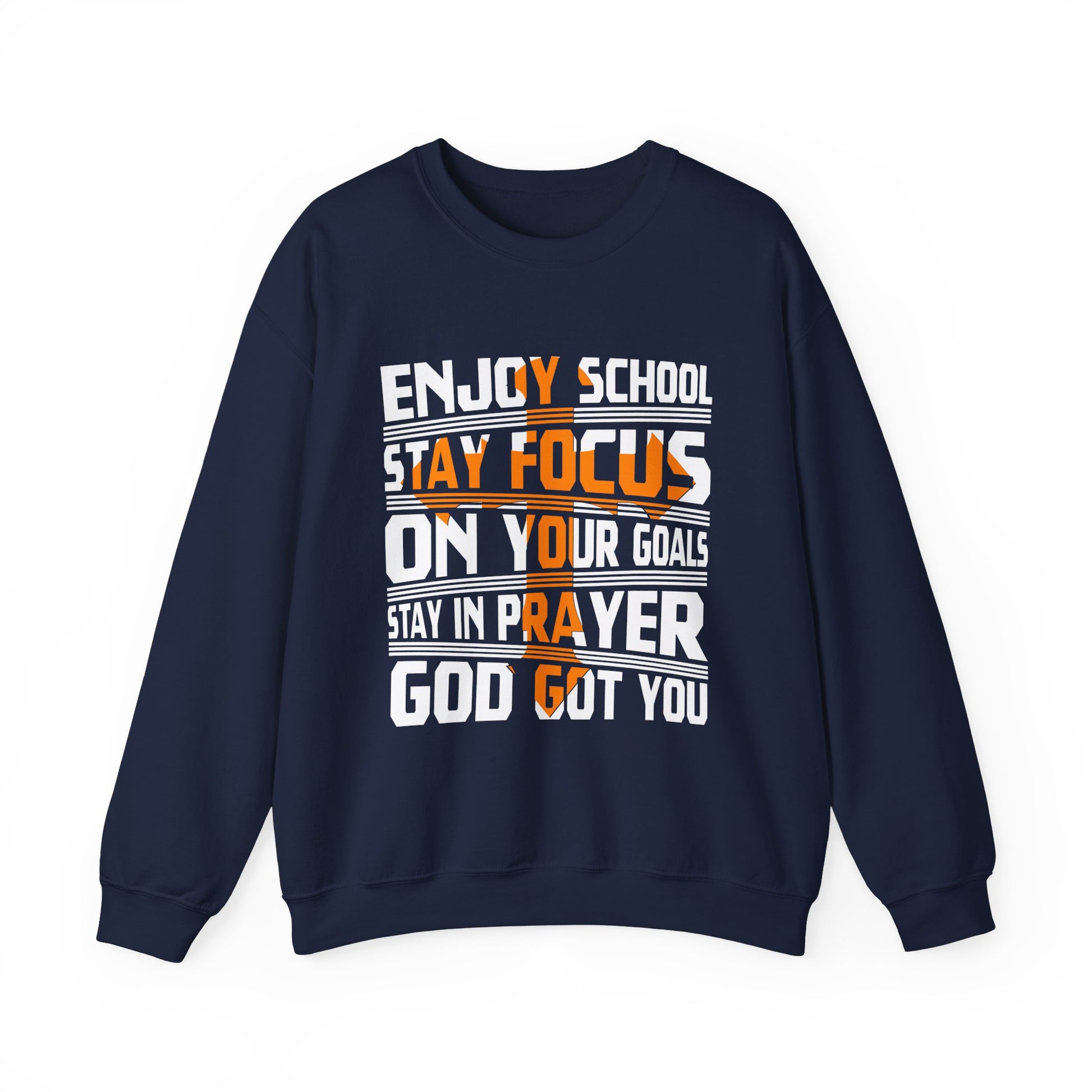 Enjoy School Stay Focused - Unisex Heavy Blend™ Crewneck Sweatshirt