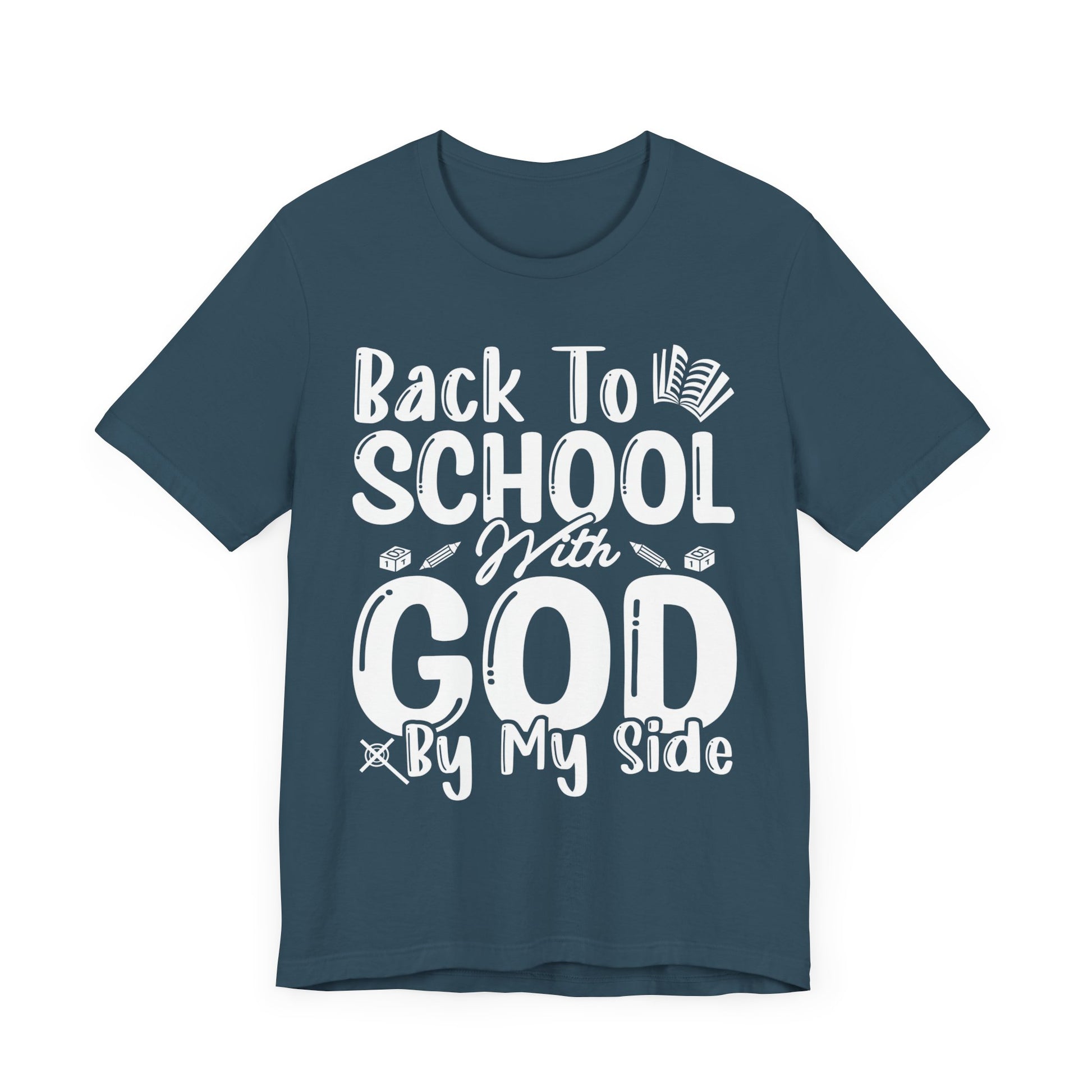 Back to School With God On My Side - Unisex Jersey Short Sleeve Tee