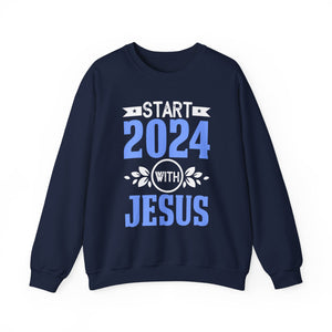 Start 2024 With Jesus - Crewneck Sweatshirt