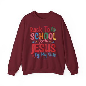 Back To School With Jesus On By Side -  - Unisex Heavy Blend™ Crewneck Sweatshirt