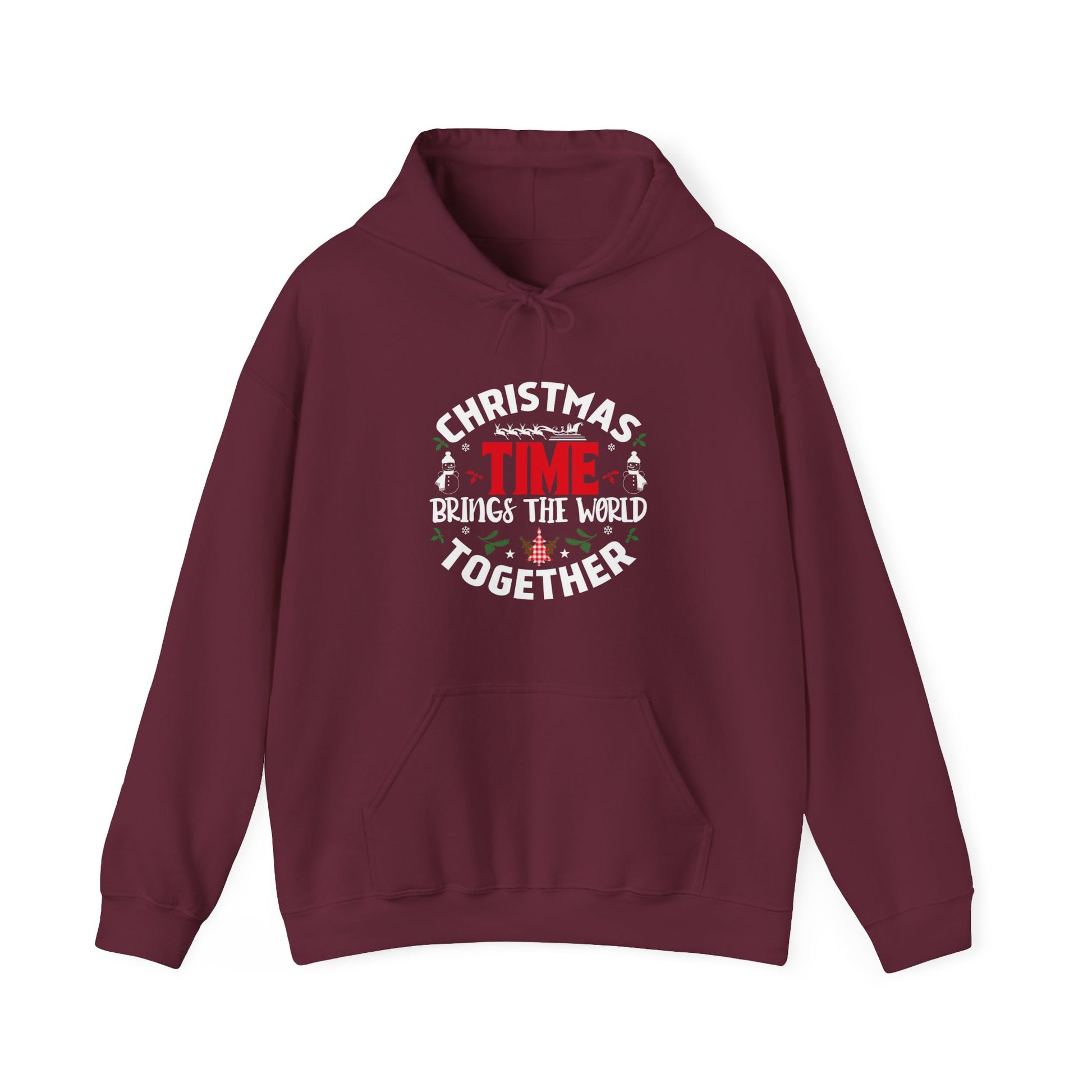 Christmas time Brings The World Together - Unisex Hoodie