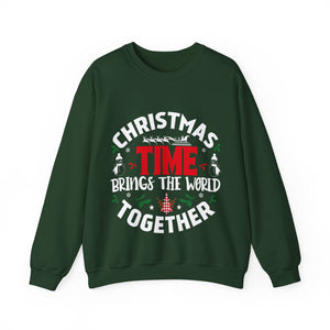 Christmas time Brings The World Together - Crewneck Sweatshirt