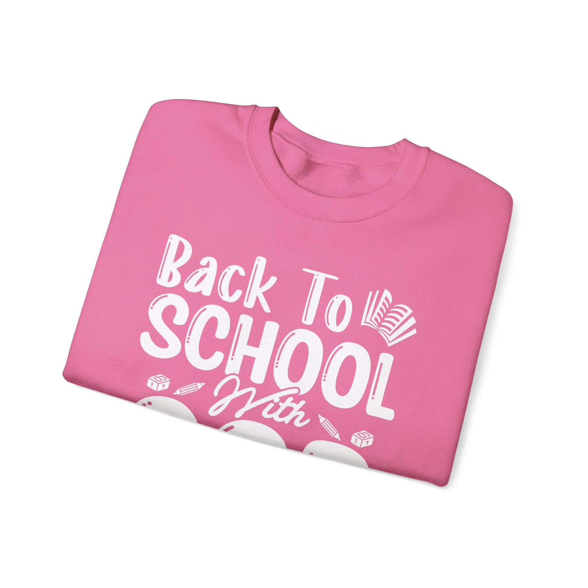 Back To School With God On By Side - Unisex Heavy Blend™ Crewneck Sweatshirt