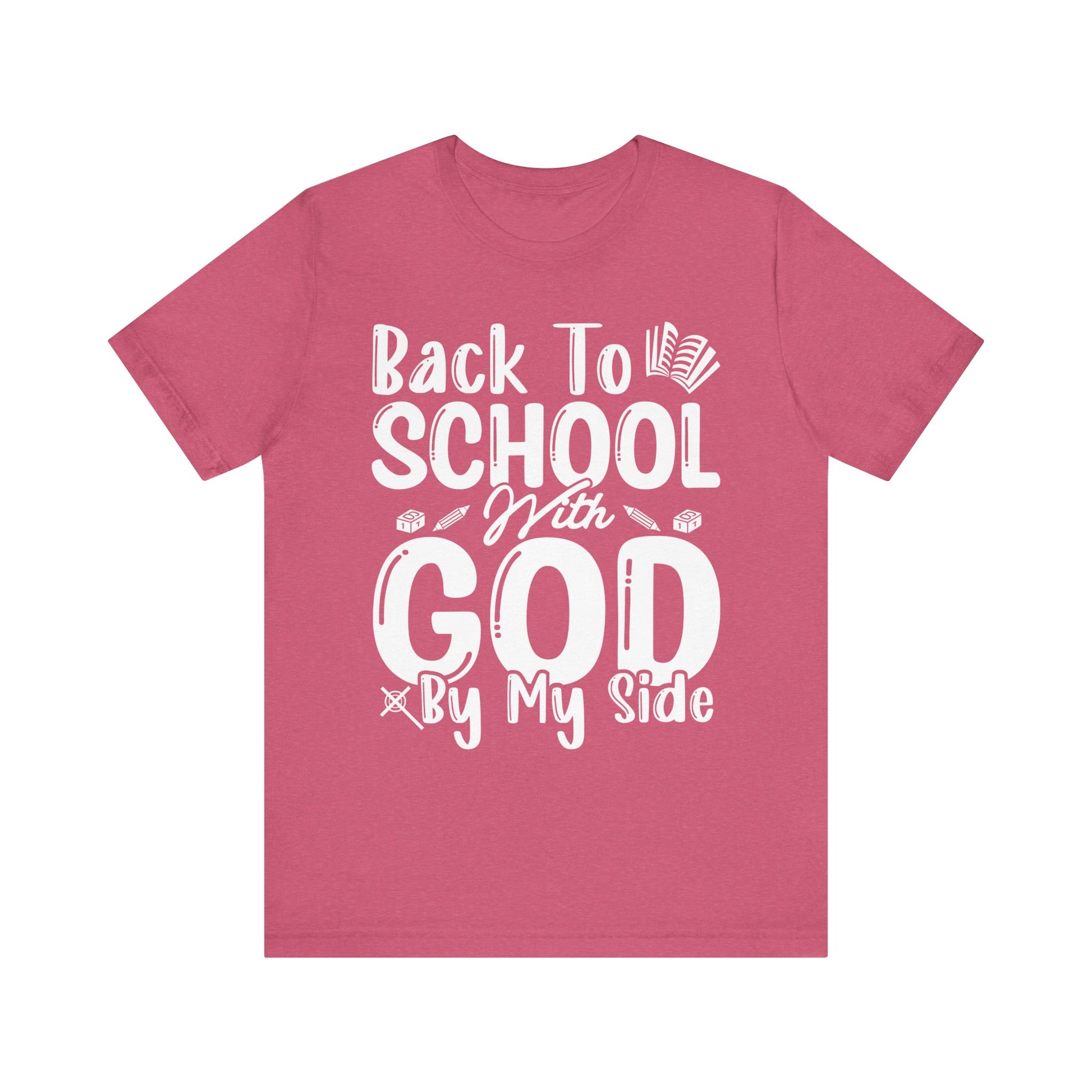 Back to School With God On My Side - Unisex Jersey Short Sleeve Tee