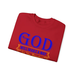 God Will Make A Way Throughout The School Semester - Unisex Heavy Blend™ Crewneck Sweatshirt