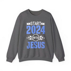 Start 2024 With Jesus - Crewneck Sweatshirt