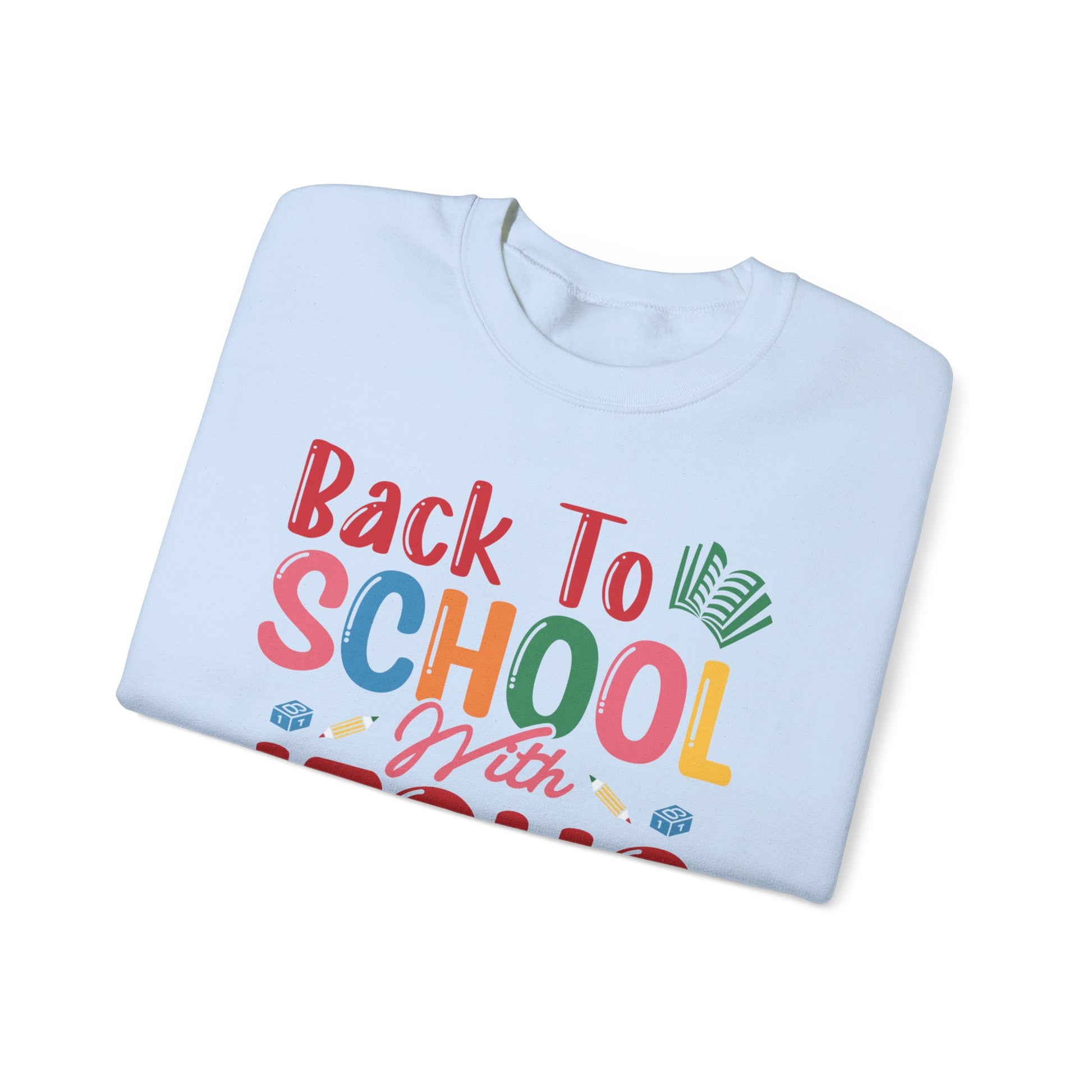 Back To School With Jesus On By Side - Unisex Heavy Blend™ Crewneck Sweatshirt