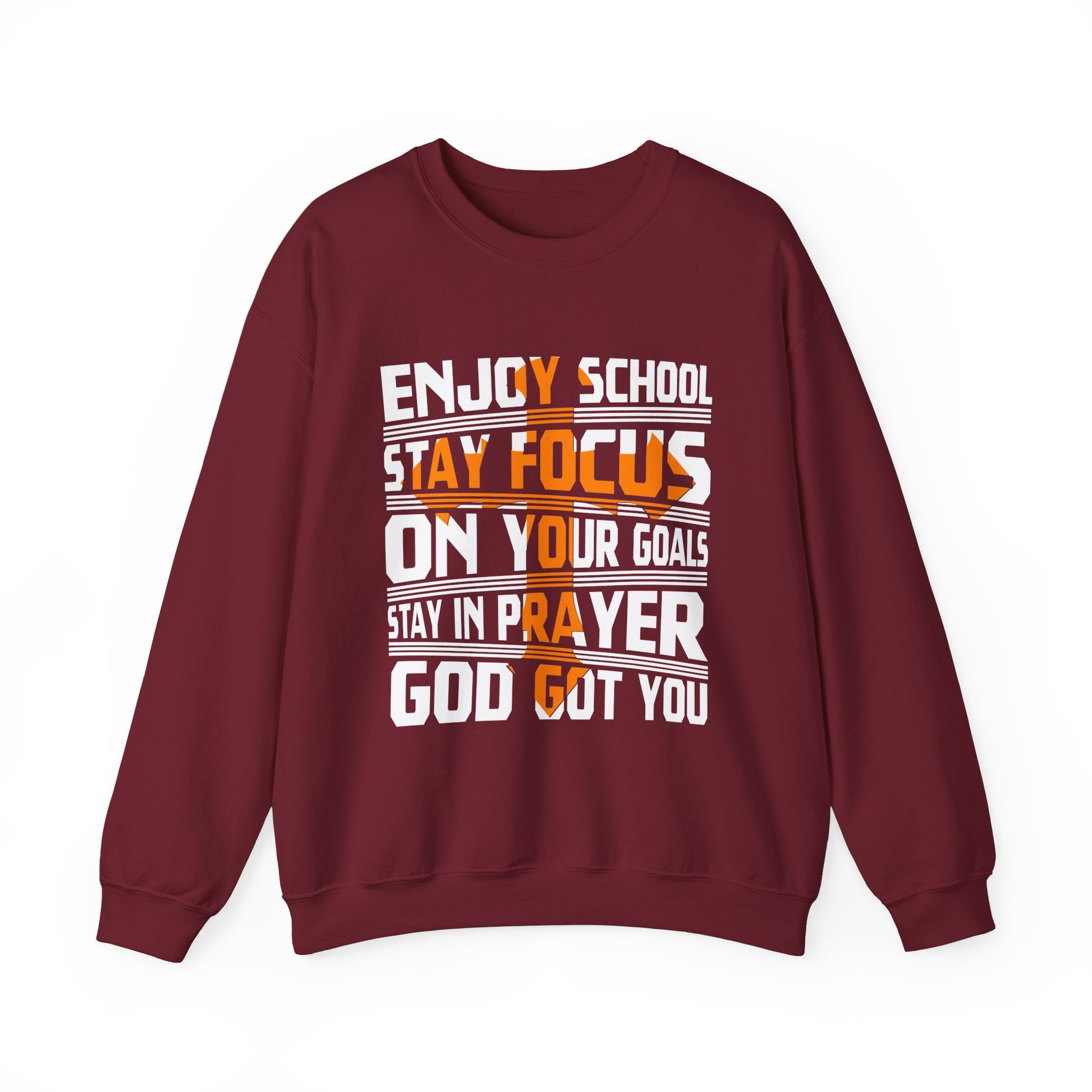 Enjoy School Stay Focused - Unisex Heavy Blend™ Crewneck Sweatshirt