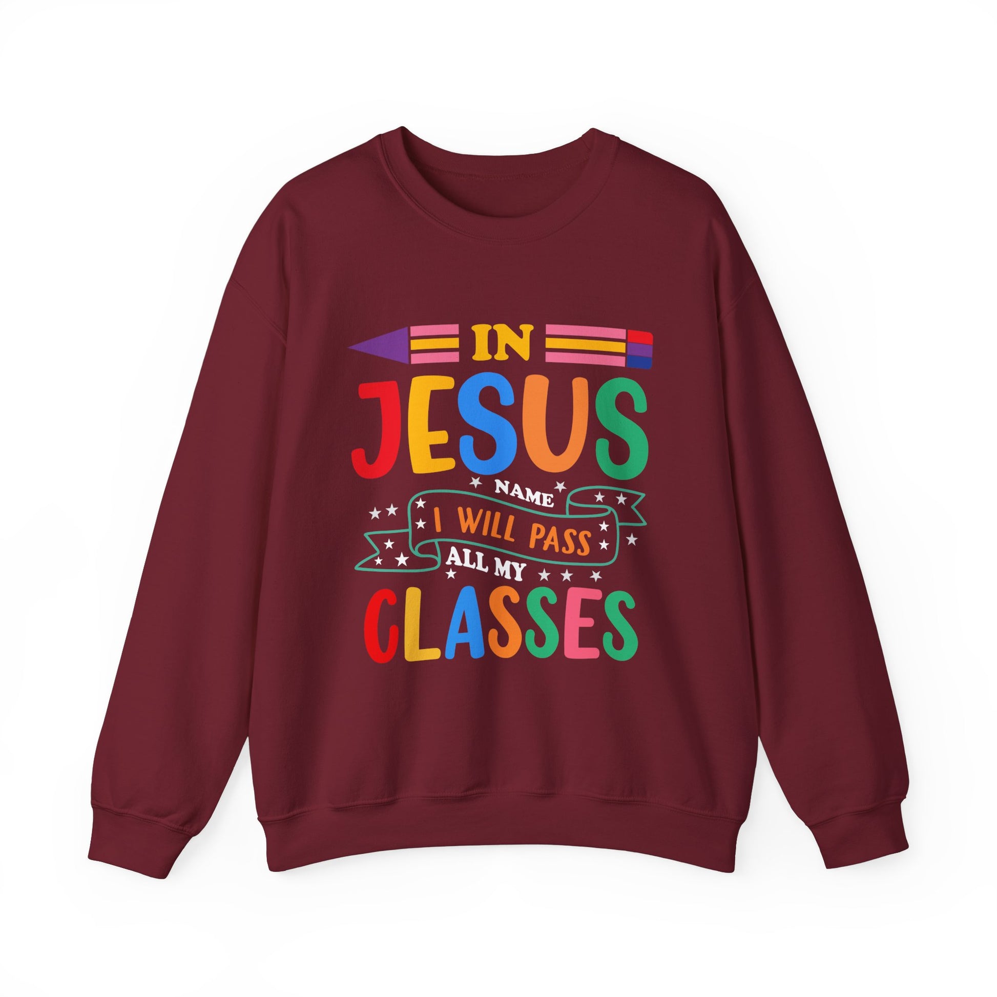 In Jesus I Will Pass all My Classes - Unisex Heavy Blend™ Crewneck Sweatshirt