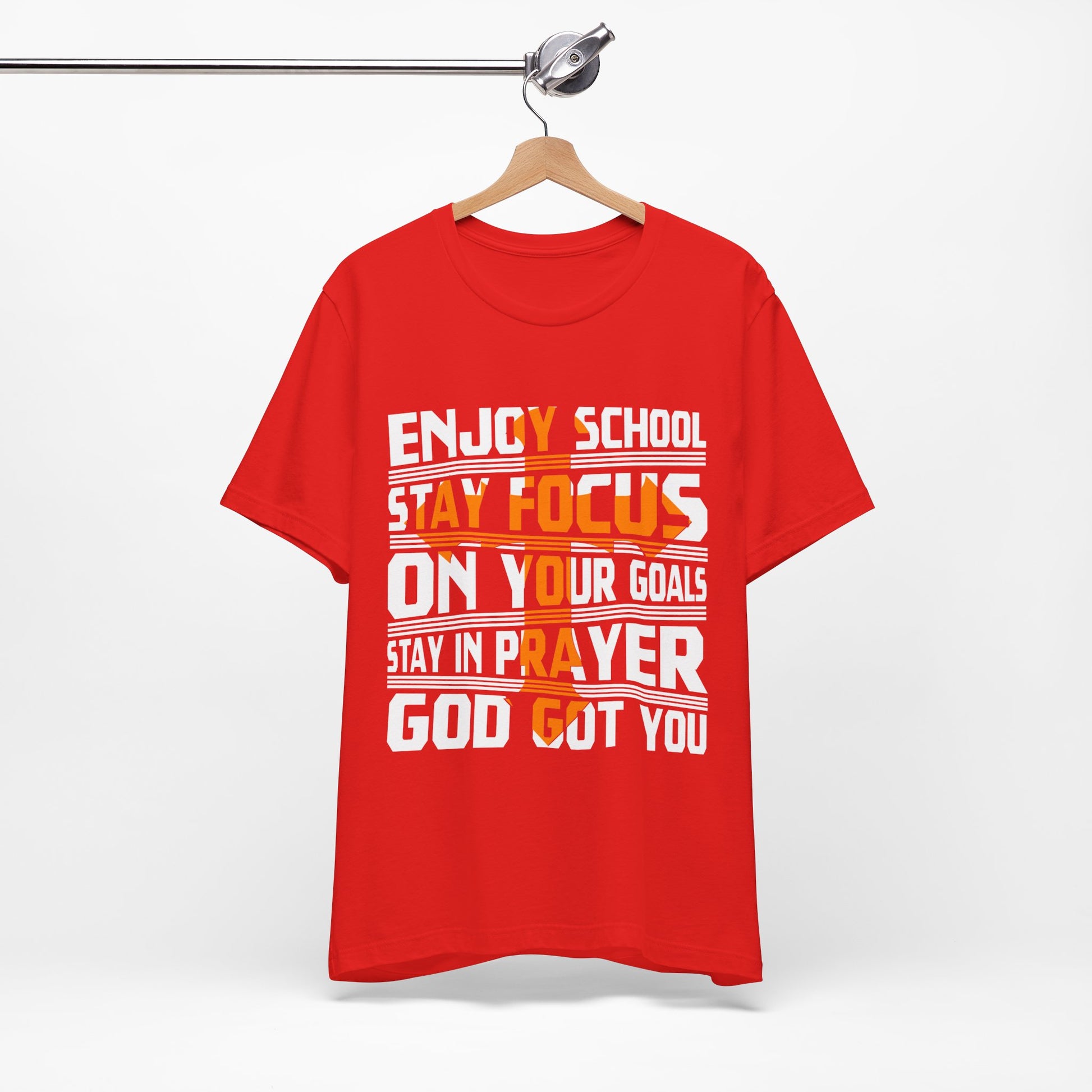 Enjoy School Stay Focused On Your Goals - Unisex Jersey Short Sleeve Tee