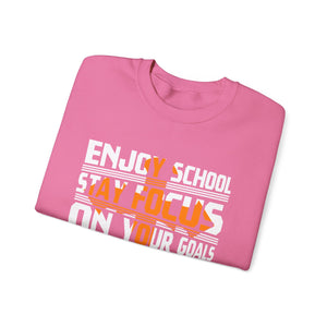 Enjoy School Stay Focused - Unisex Heavy Blend™ Crewneck Sweatshirt