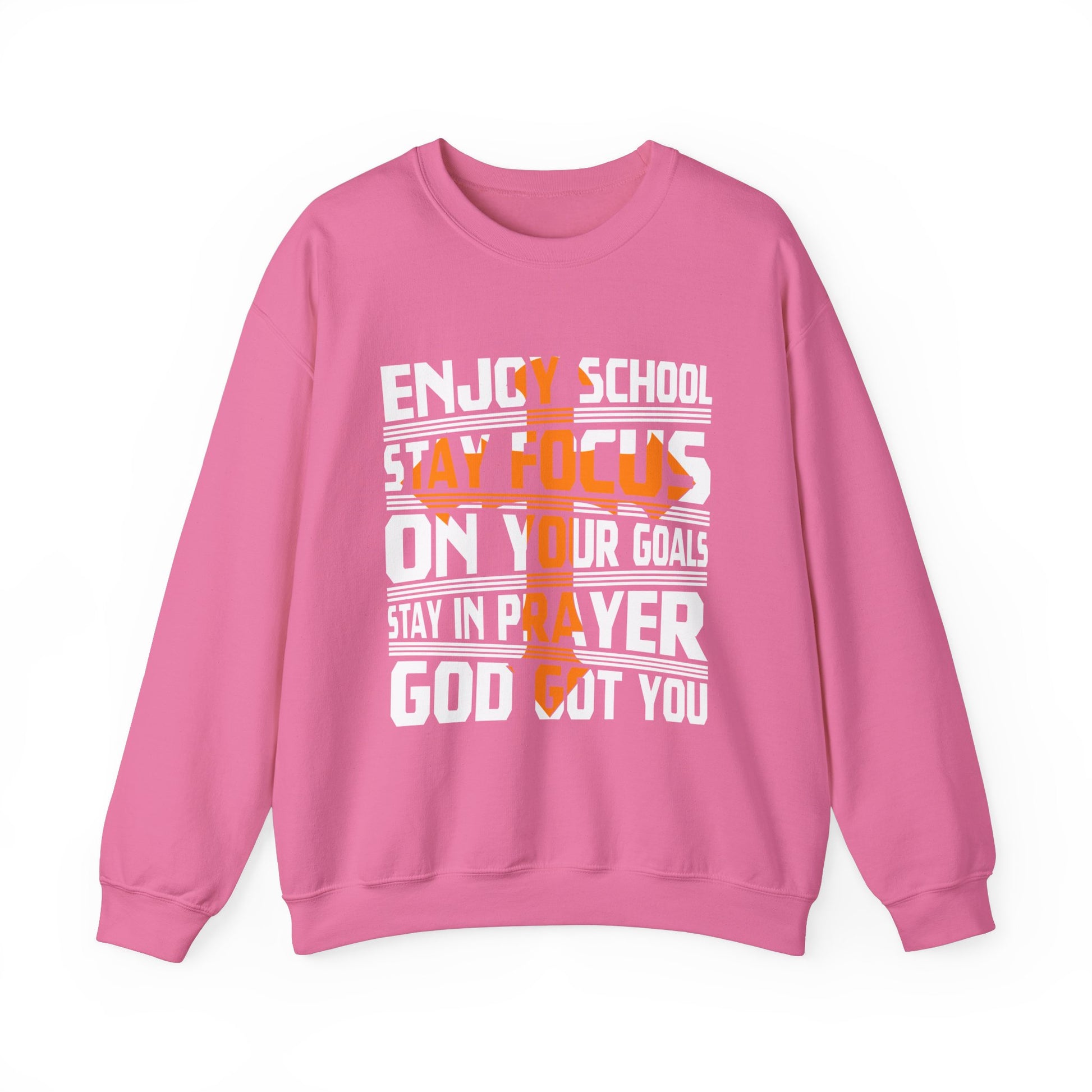 Enjoy School Stay Focused - Unisex Heavy Blend™ Crewneck Sweatshirt