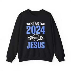 Start 2024 With Jesus - Crewneck Sweatshirt