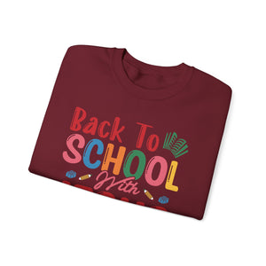 Back To School With Jesus On By Side - Unisex Heavy Blend™ Crewneck Sweatshirt