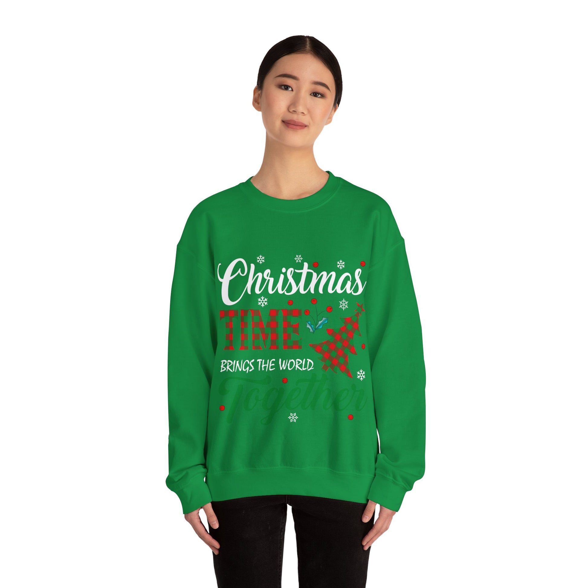 Christmas Time Brings The World Together - Crewneck Sweatshirt