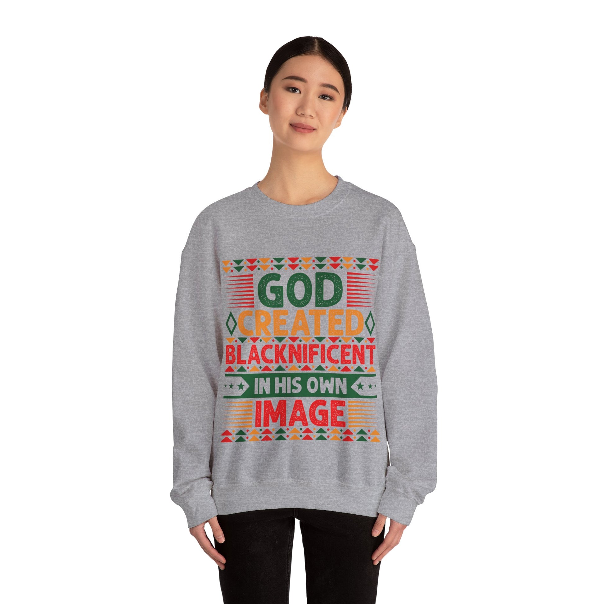 God Created Blacknificent In His Own Image - Sweatshirt