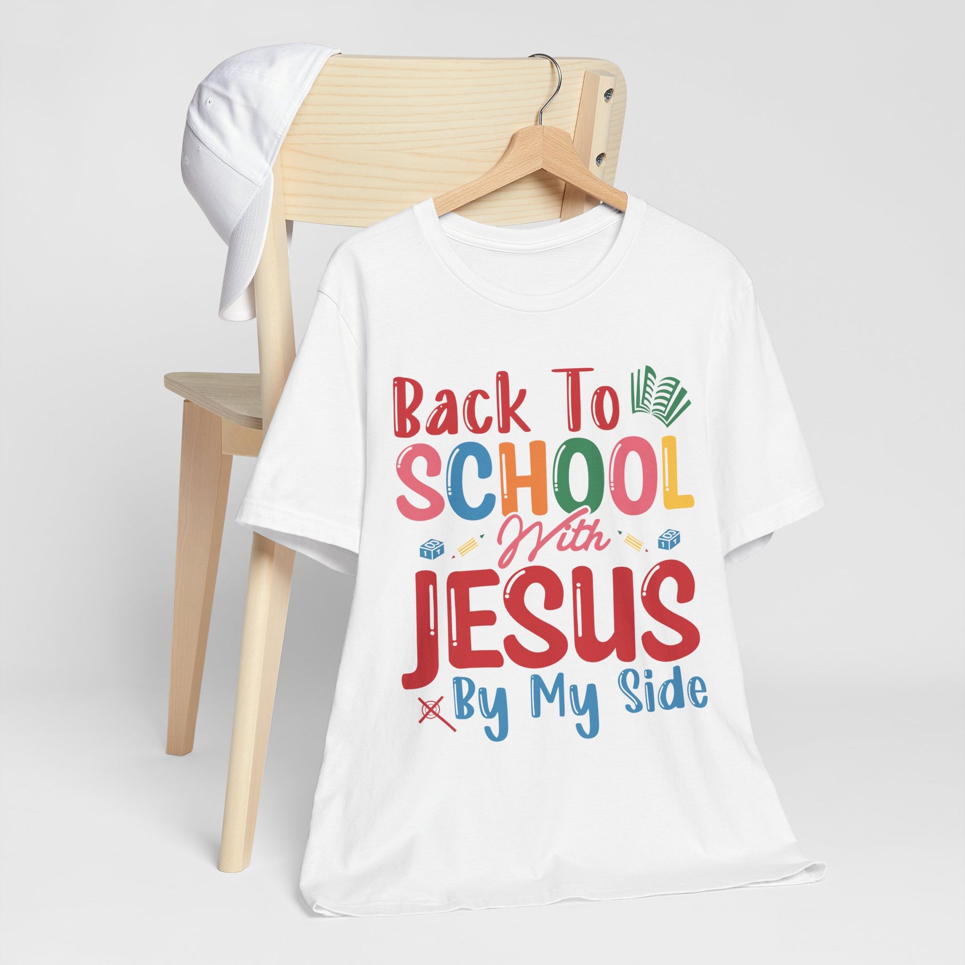 Back To School With Jesus On By Side - Unisex Jersey Short Sleeve Tee