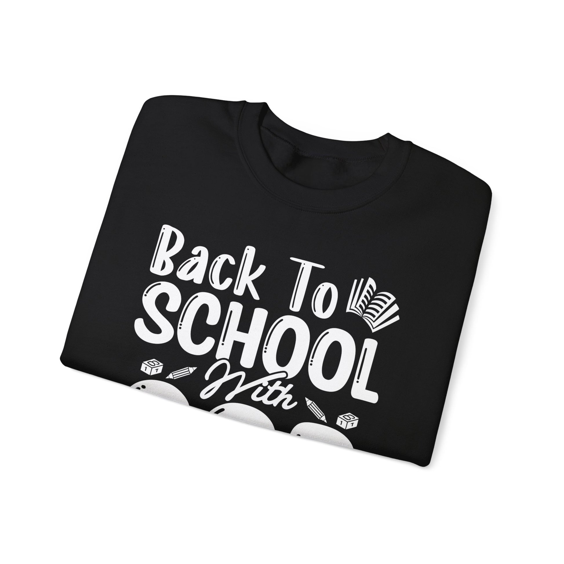 Back To School With God On By Side - Unisex Heavy Blend™ Crewneck Sweatshirt