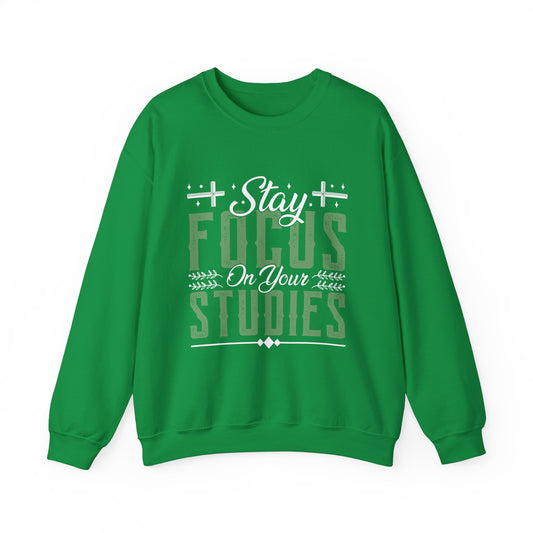 Stay Focused On Your Studies - Unisex Heavy Blend™ Crewneck Sweatshirt