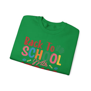 Back To School With Jesus On By Side - Unisex Heavy Blend™ Crewneck Sweatshirt