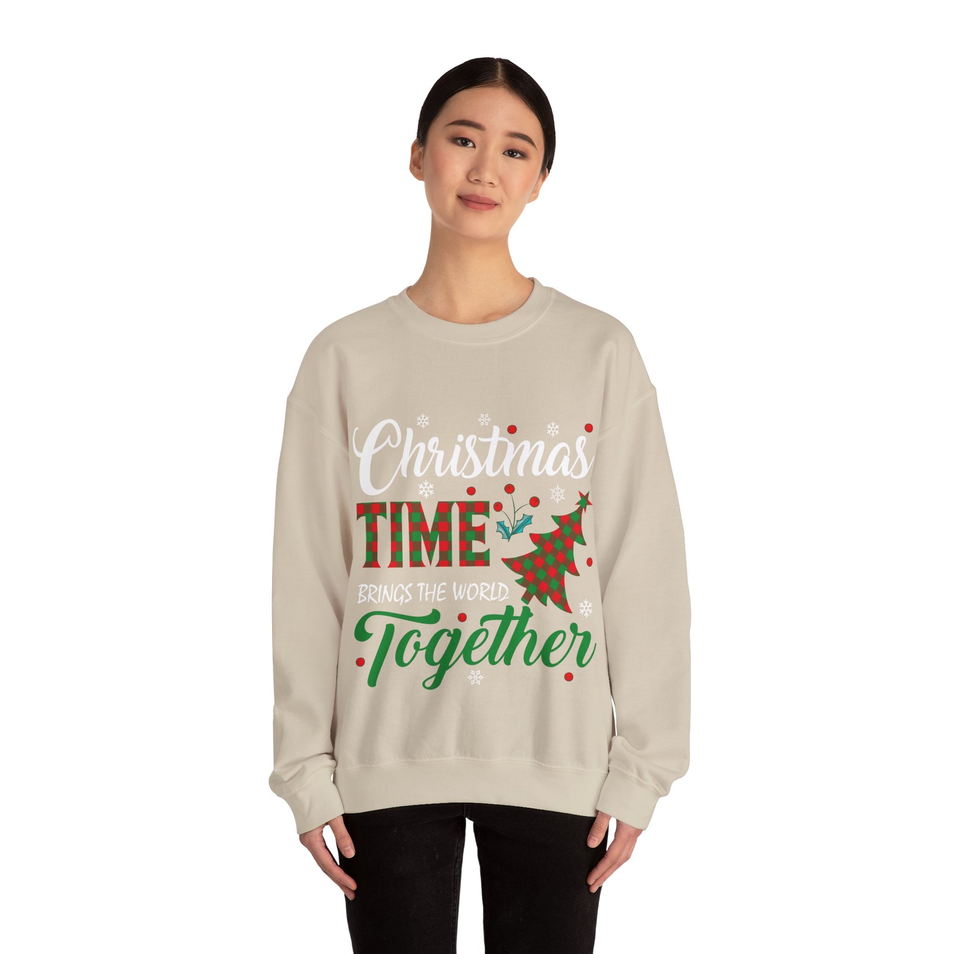 Christmas Time Brings The World Together - Crewneck Sweatshirt