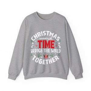 Christmas time Brings The World Together - Crewneck Sweatshirt