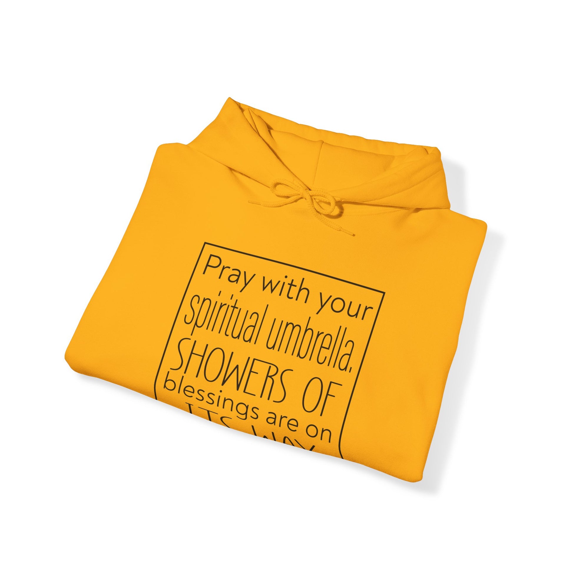 Pray with your spiritual umbrella Showers of blessings are on its way - Unisex Hoodie