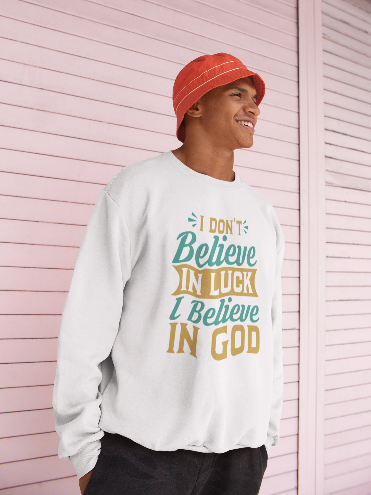 I don't Believe In Luck, I Believe In God - Crewneck Sweatshirt