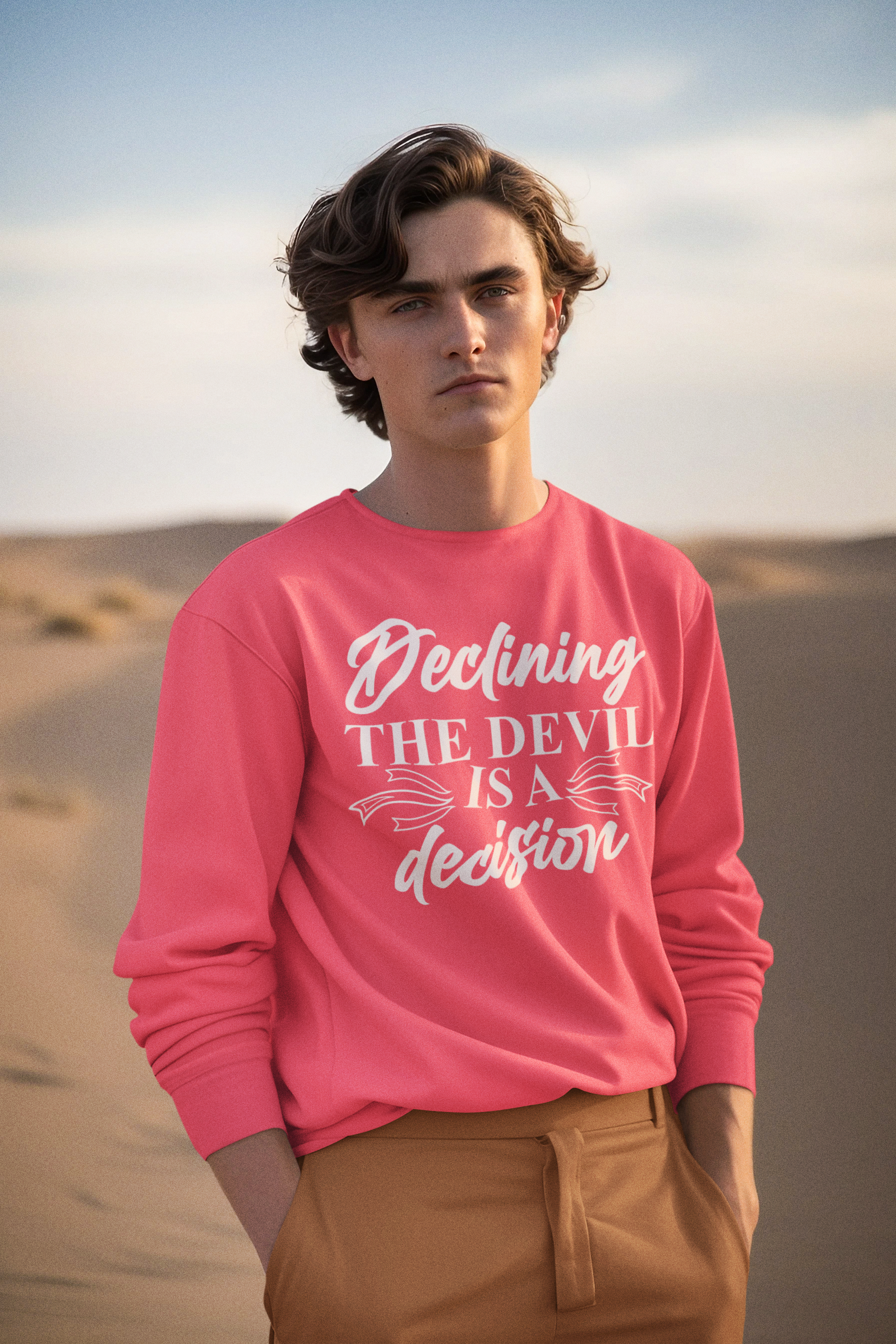 Declining the devil is a decision - Crewneck Sweatshirt