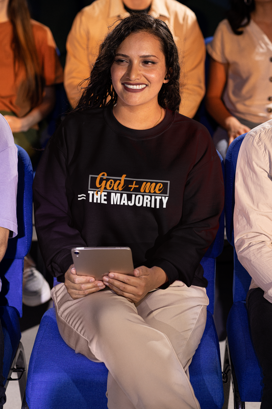 God plus me the majority - Crewneck Sweatshirt