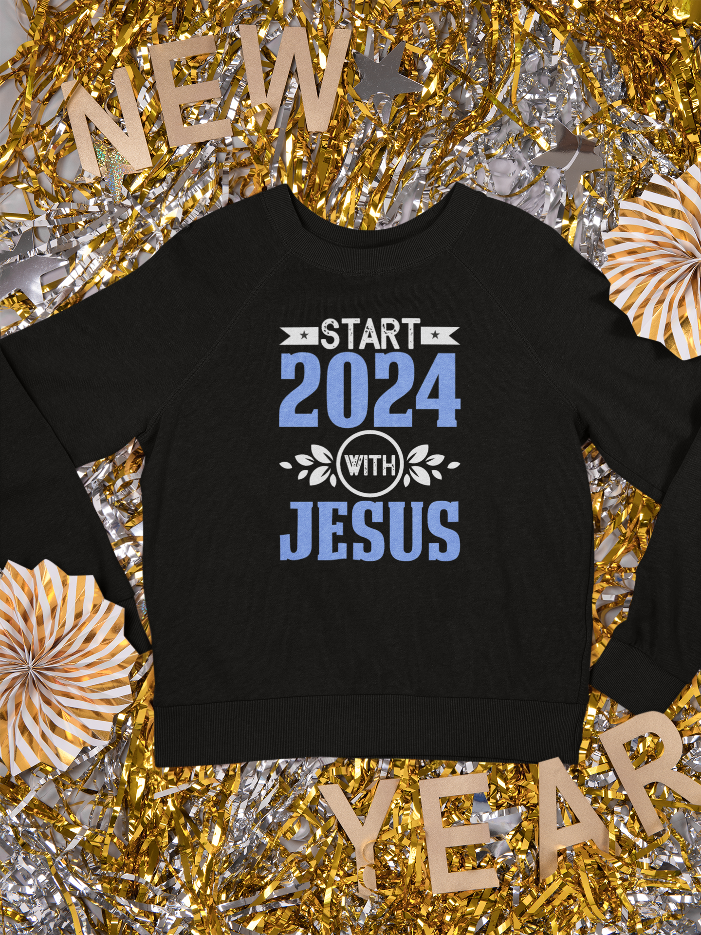 Start 2024 With Jesus - Crewneck Sweatshirt