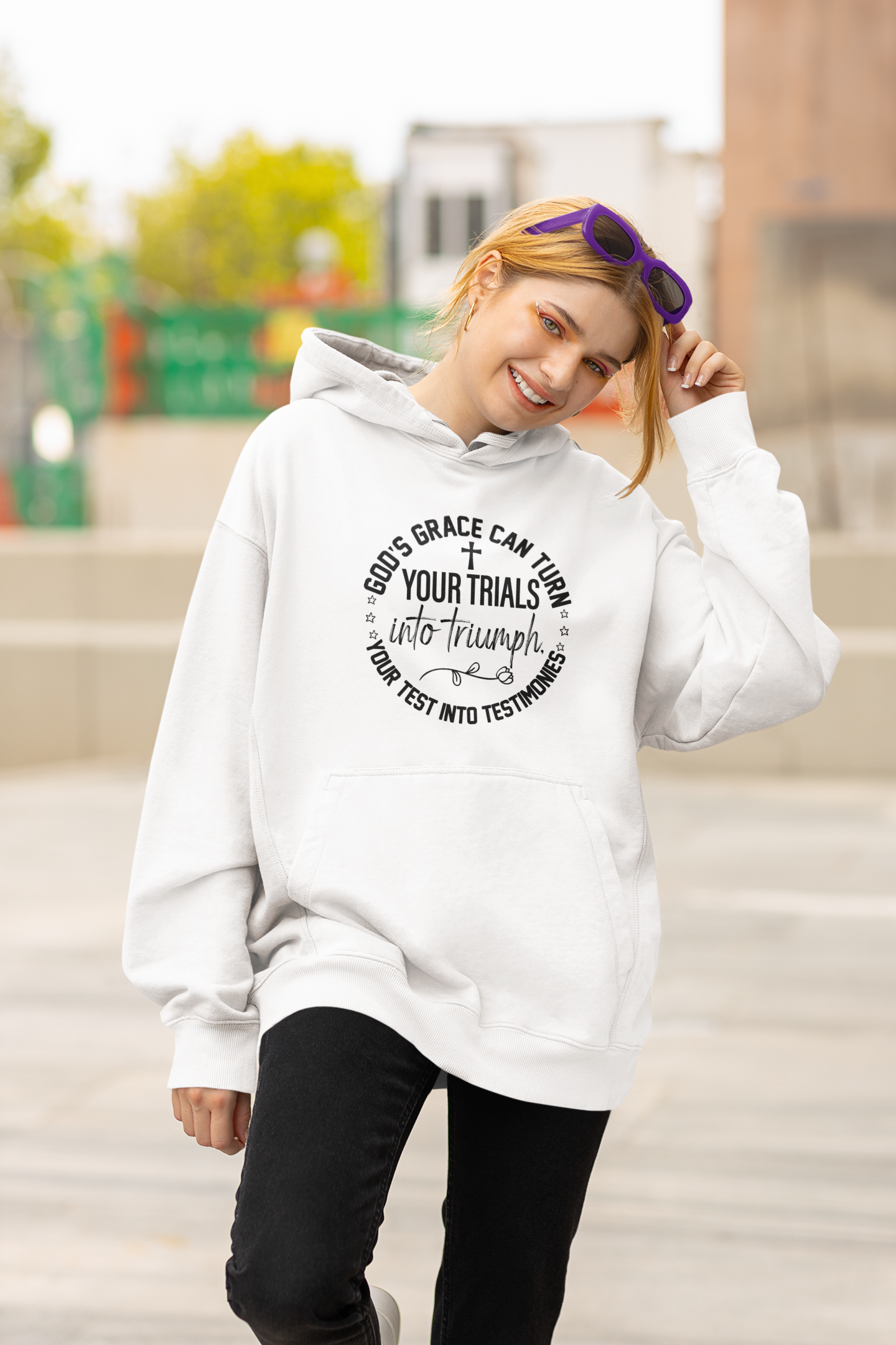 Gods grace can turn your trials into triumph your test into testimonies - Unisex Hoodie