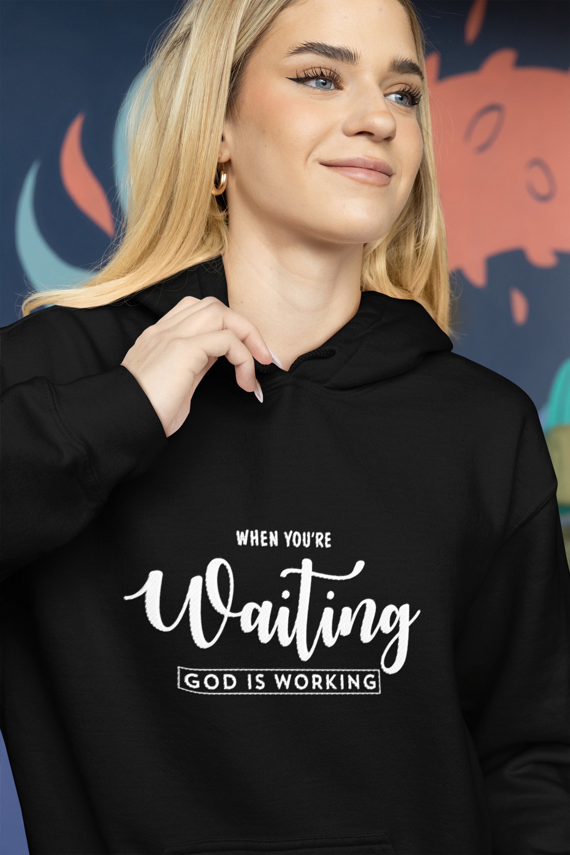 When You Are Waiting God Is Watching - Unisex Hoodie