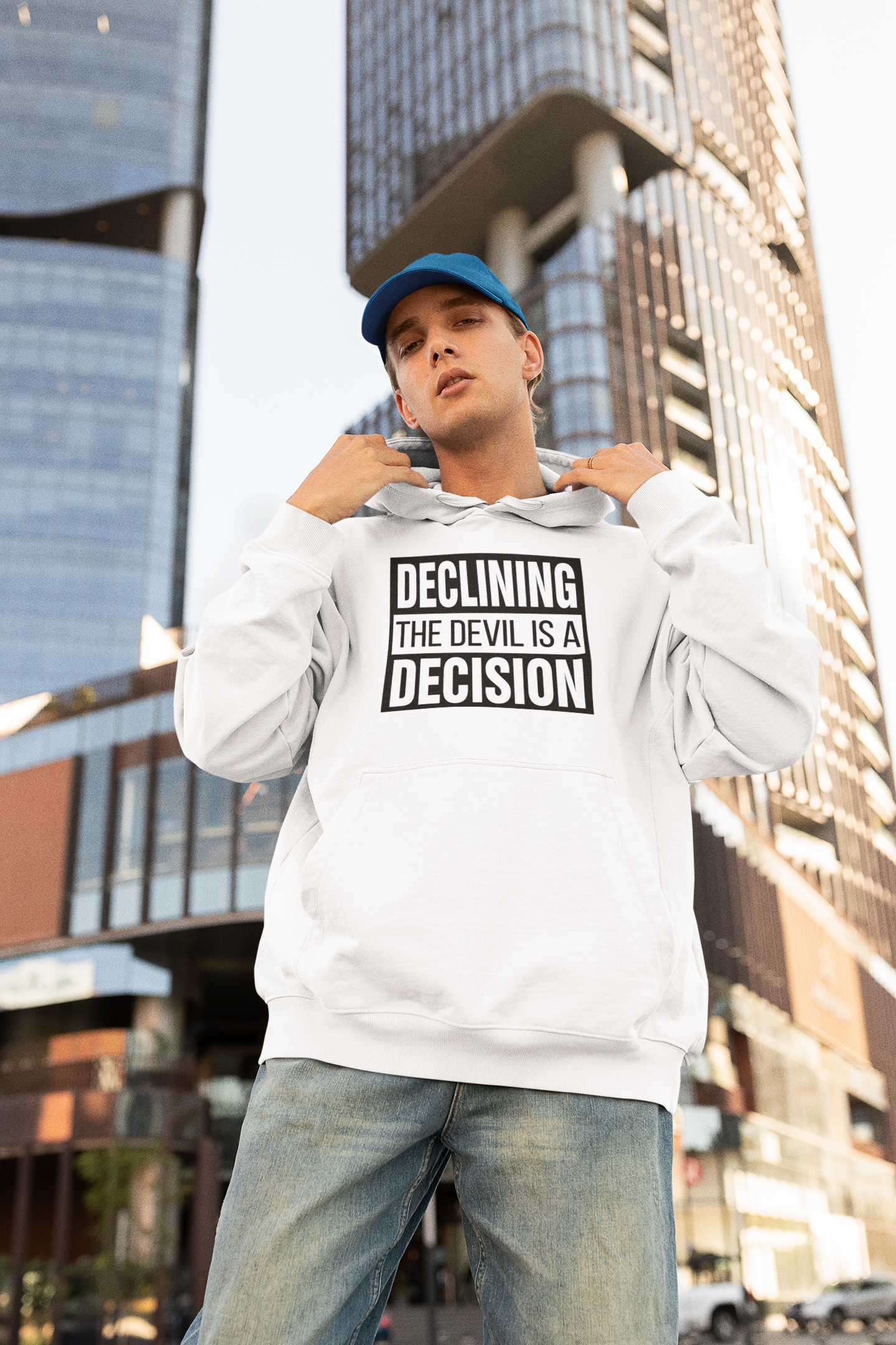 Declining the devil is a decision V2 - Unisex Hoodie