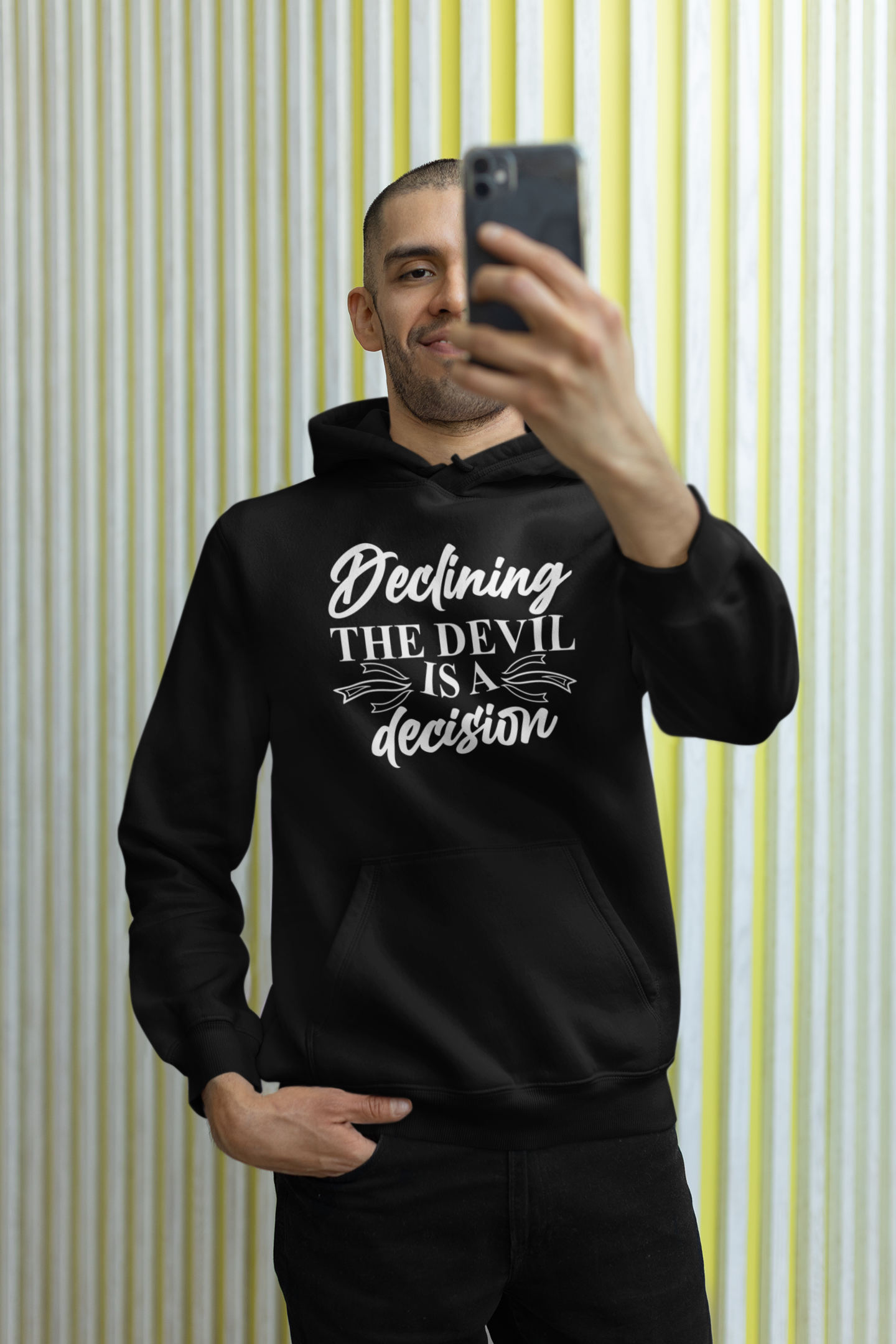 Declining the devil is a decision - Unisex Hoodie