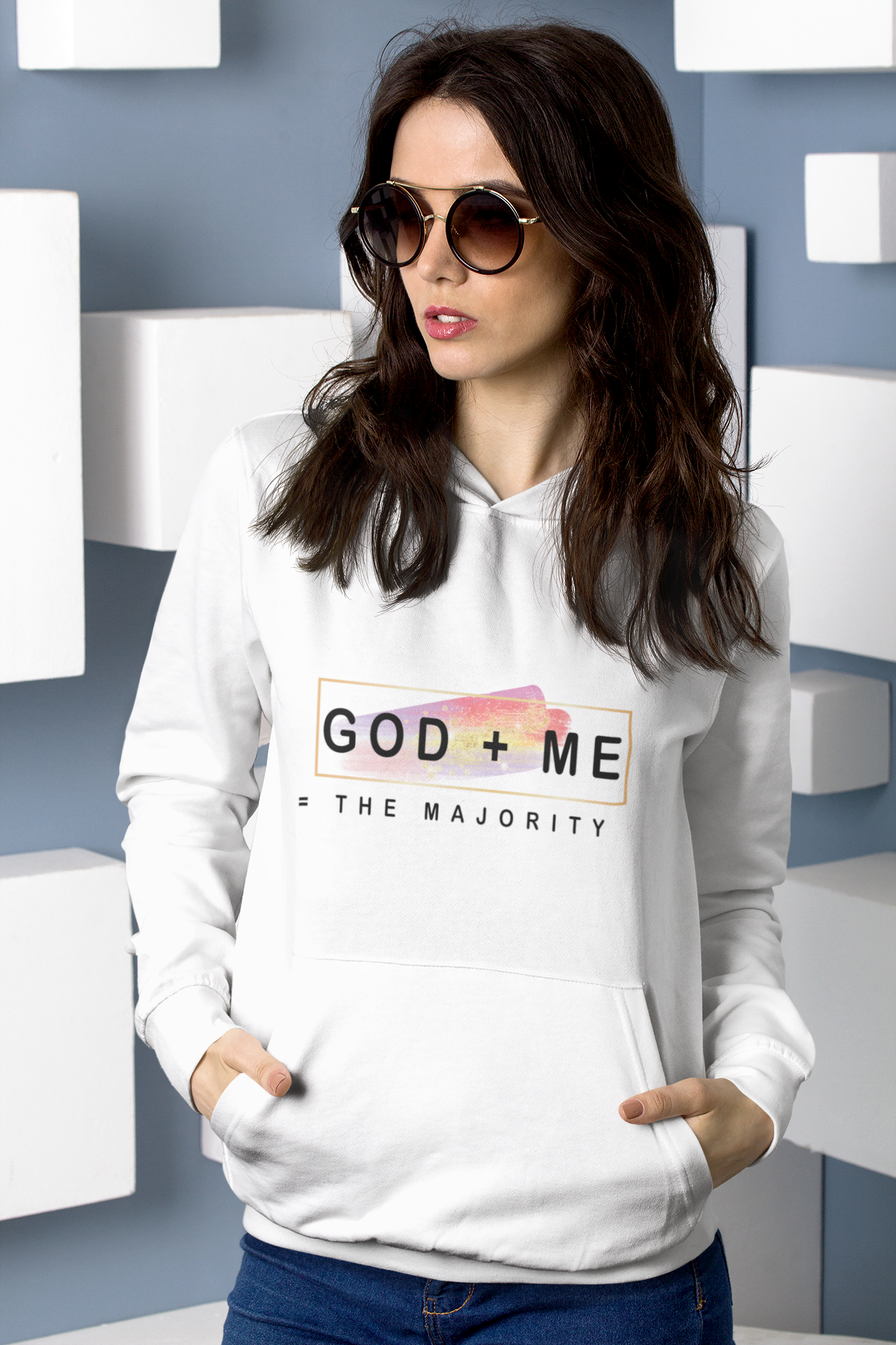 God plus me the majority - Unisex Hoodie