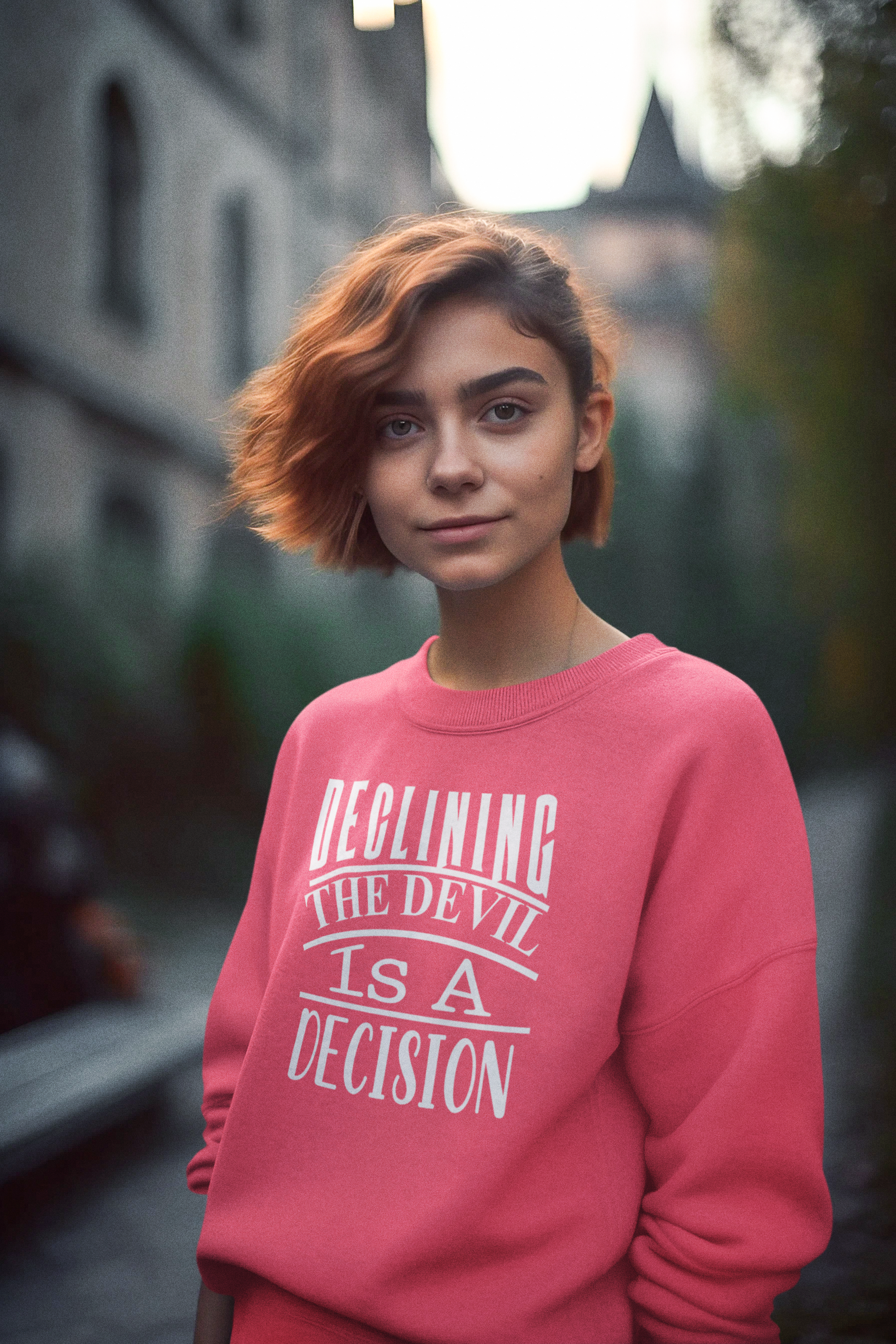 Declining the devil is a decision - Crewneck Sweatshirt