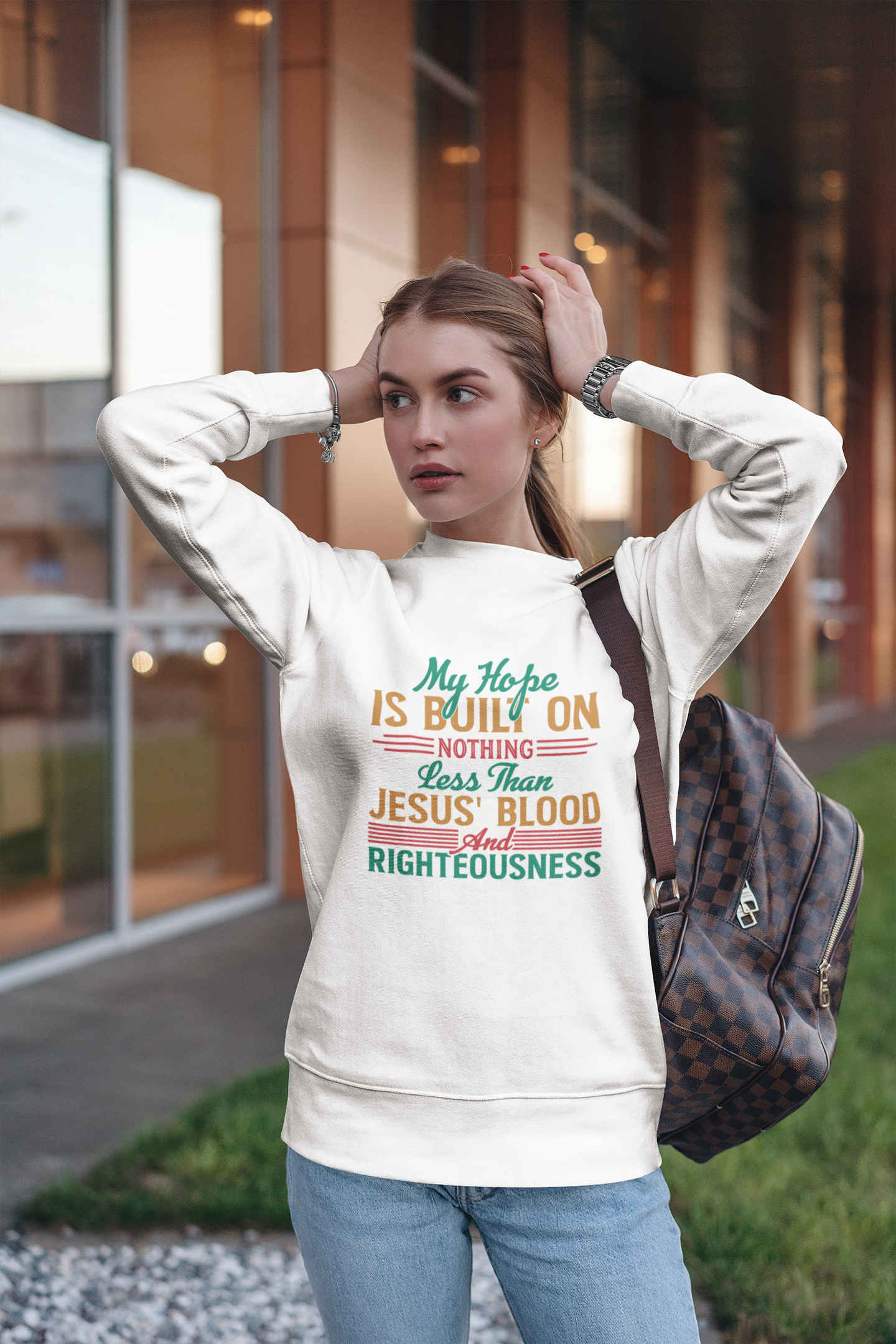 My Hope Is Built On Nothing Less than Jesus' Blood - Crewneck Sweatshirt