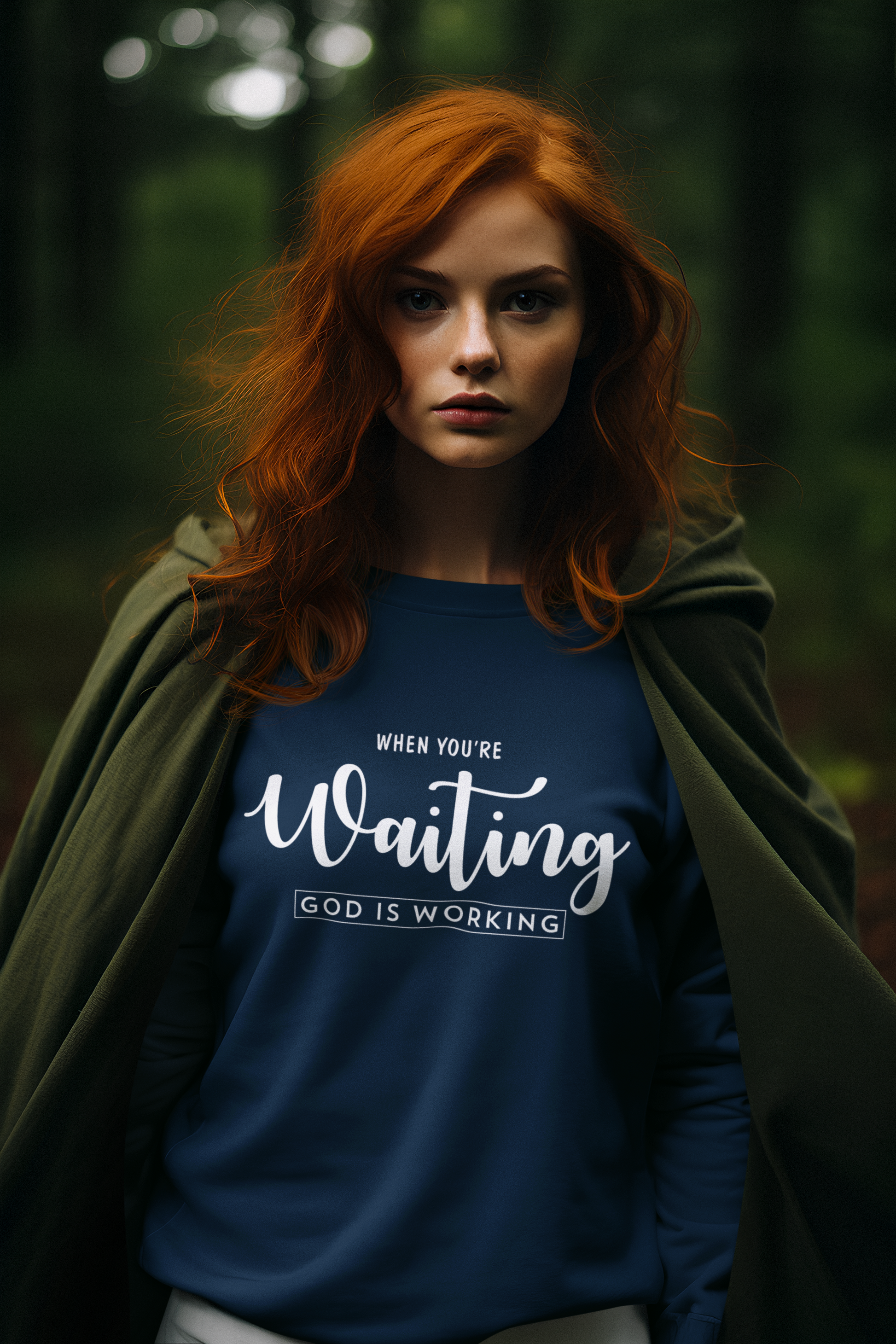 When You Are Waiting God Is Watching - Crewneck Sweatshirt